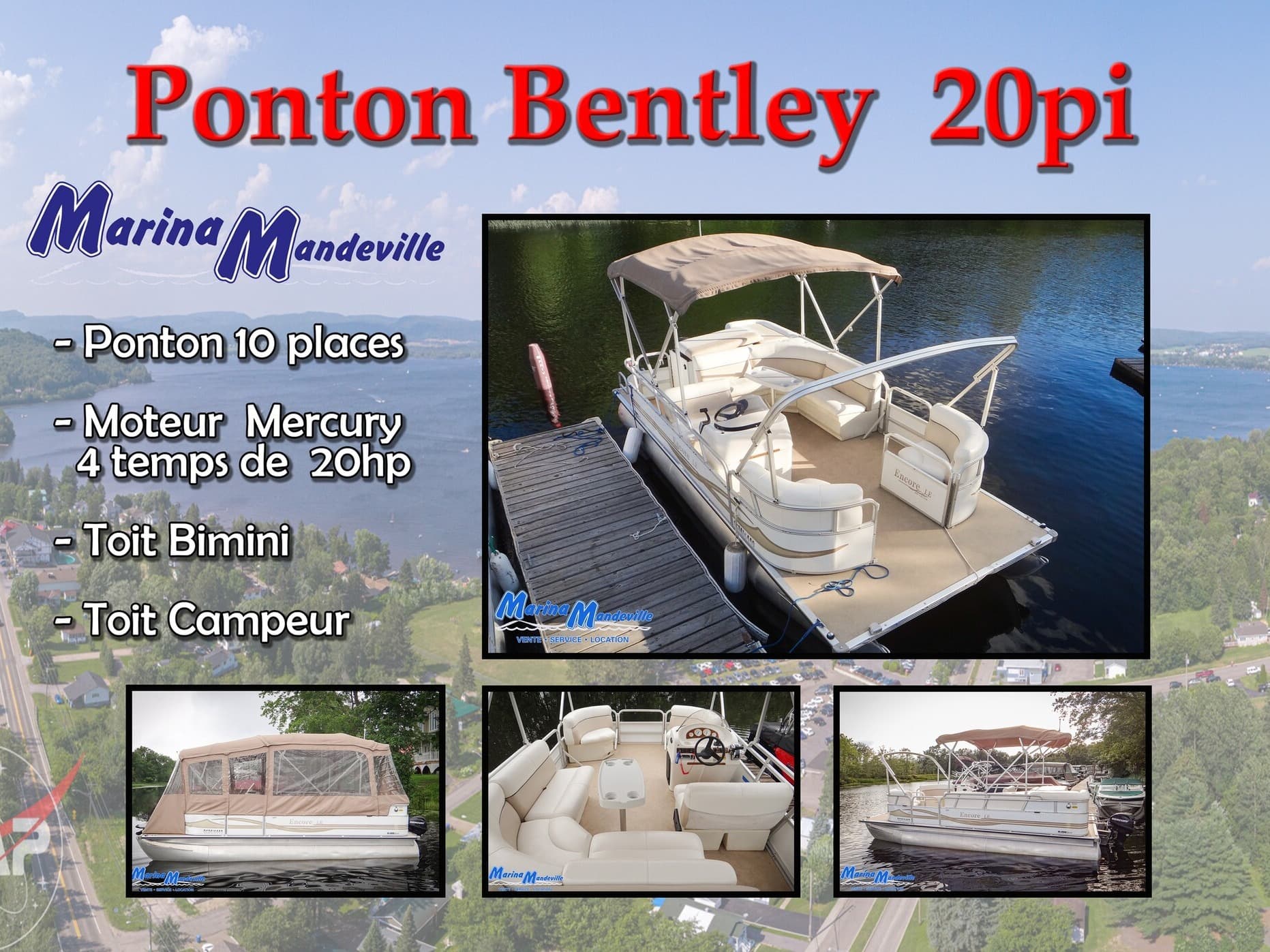 Ponton Bentley 20 pieds - 10 places 1