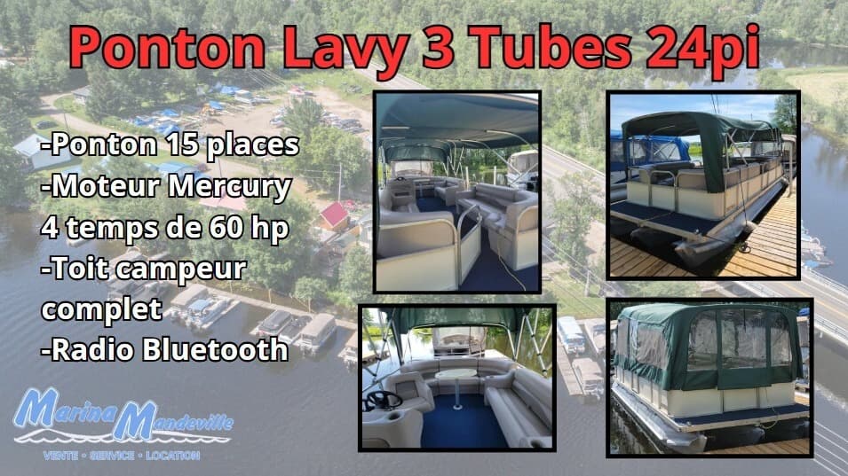 Ponton Lavy 3 Tubes 24" - 15 Personnes 1