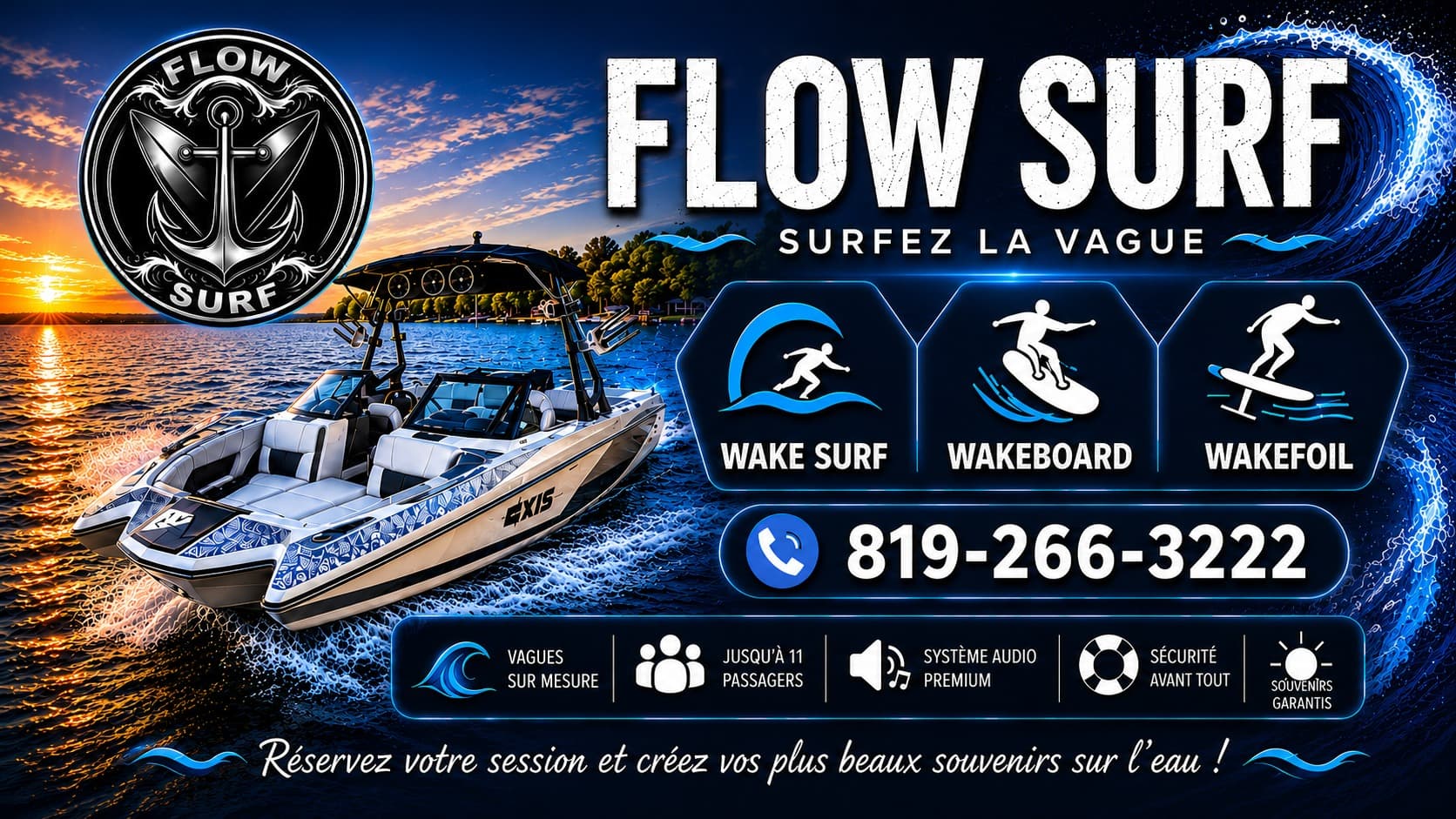 Location Bateau Wake Surf avec Capitaine 3
